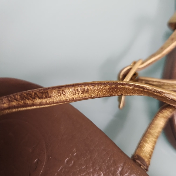 Tory Burch Gold and Tan Sandals - Picture 7 of 8
